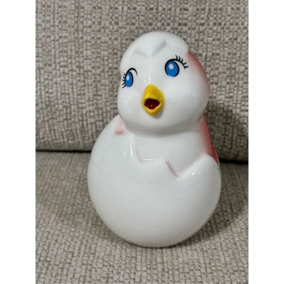Target Bullseye Ceramic Easter Chick NWT White and Red Holiday Decor Bird - Picture 3 of 8